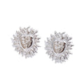 Heart geometric earrings in gold-plated stainless steel.