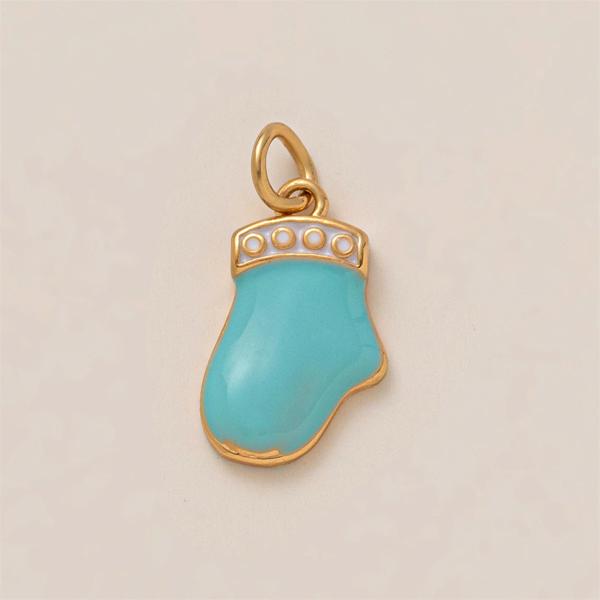 【DIY Pendant】Gold Plated Copper Zircon Inlaid Charm Pendant - PC005