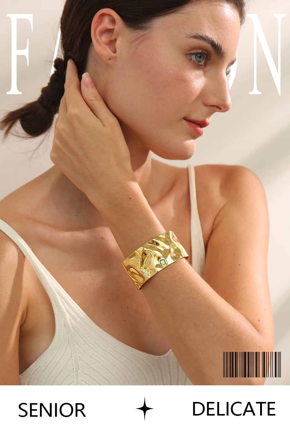 Geometric Bracelet — Gold-Plated Stainless Steel · PS2082