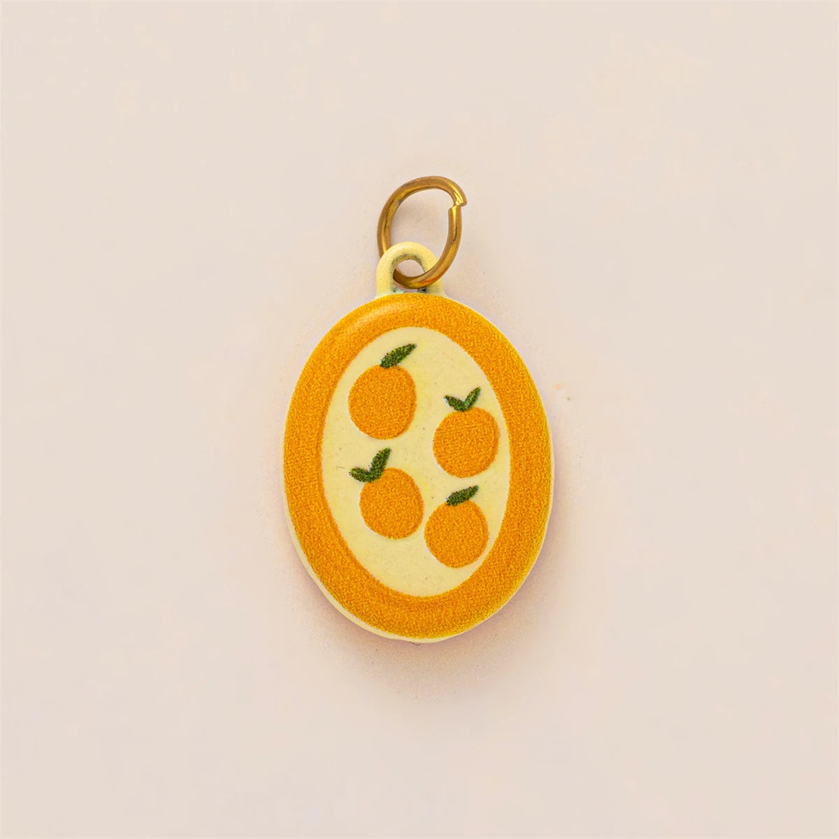 【DIY Pendant】Gold Plated Stainless Steel Oval Charm Pendant - PS012