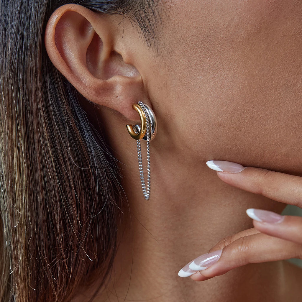 Line Tassel Earrings — Stainless Steel · PS323