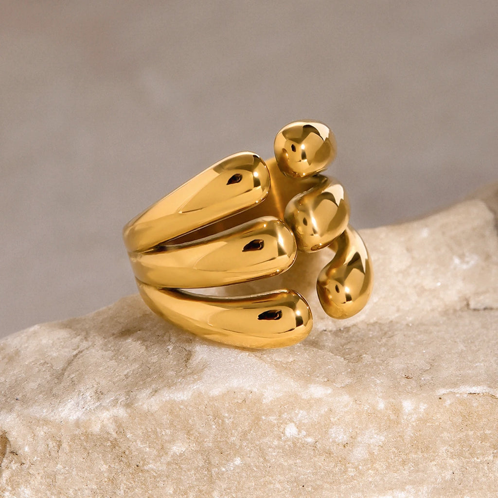 Irregular Open Ring — Stainless Steel · PS321