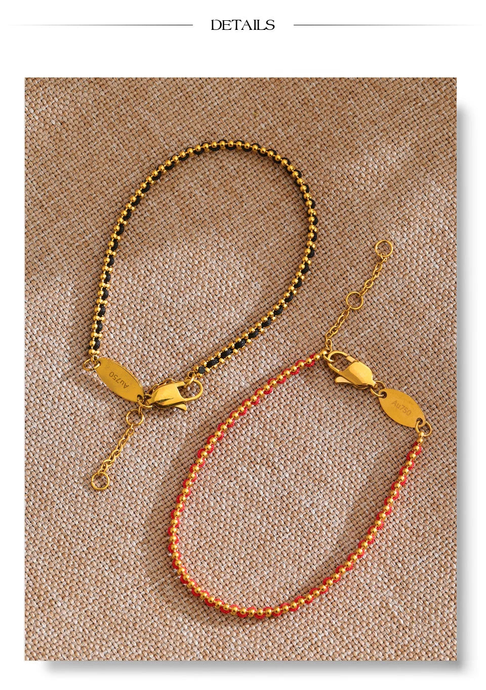 Black geometric chain necklace in gold-plated stainless steel.