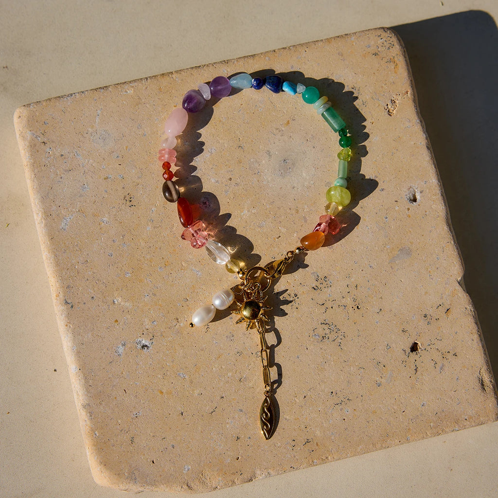 Starfish Pearl Charm Bracelet — Stainless Steel · PS026