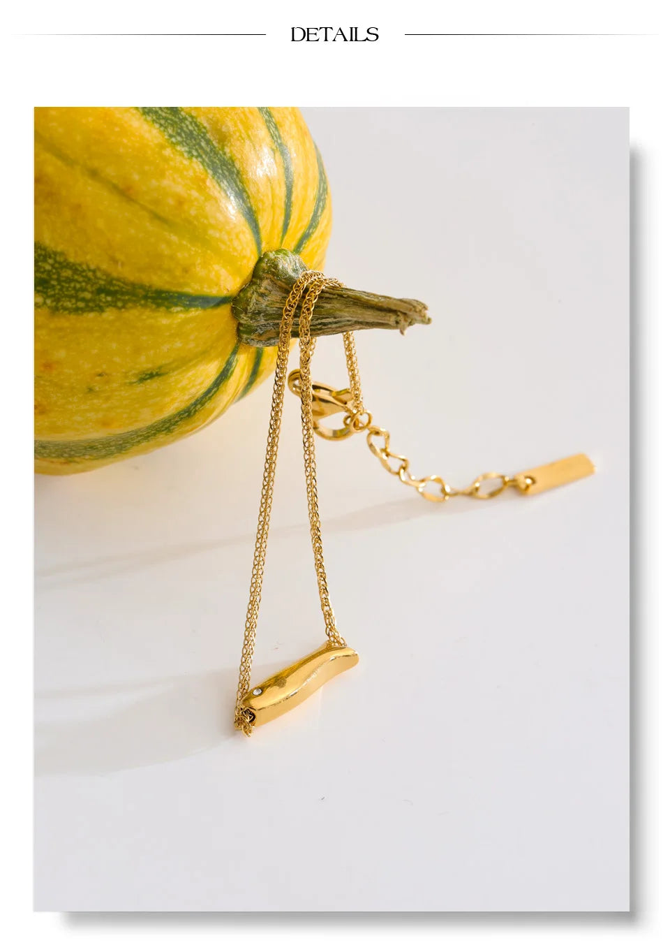 Cubic Zirconia Geometric Chain Bracelet — Gold-Plated Stainless Steel with Cubic Zirconia · PS1757