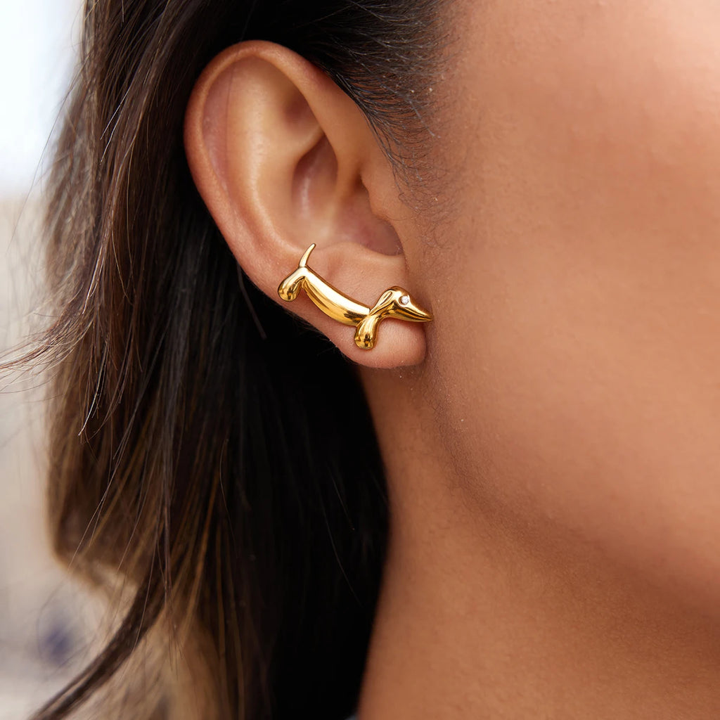 Knot Bar Stud Earrings — Stainless Steel · PS071