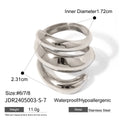 Two-Tone Butterfly Ring Stack — Stainless Steel · PS266