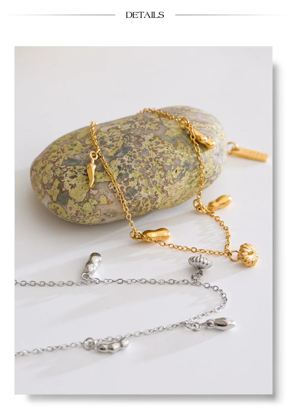 Geometric Chain Bracelet — Gold-Plated Stainless Steel · PS1061