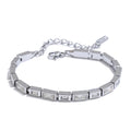 Cubic Zirconia Geometric Chain Bracelet — Gold-Plated Stainless Steel with Cubic Zirconia · PS1955