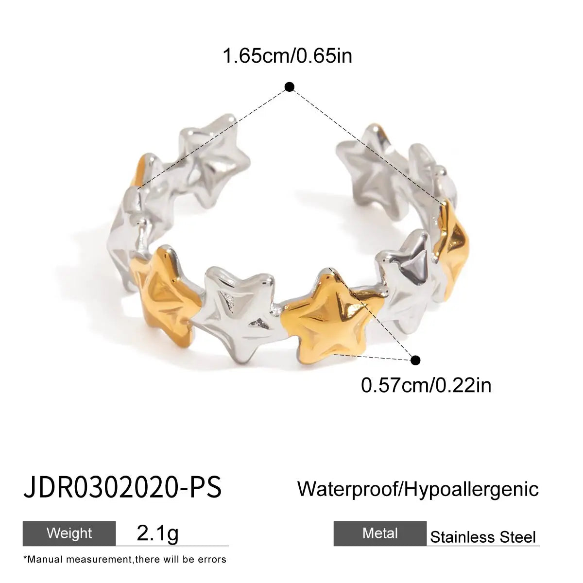 Star Ring Stack — Stainless Steel