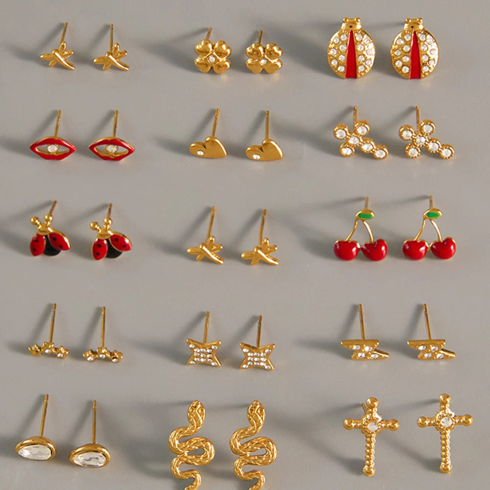 Bagel Stud Earrings — Stainless Steel · PS112