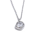 Cubic zirconia geometric necklace in gold-plated stainless steel with cubic zirconia.