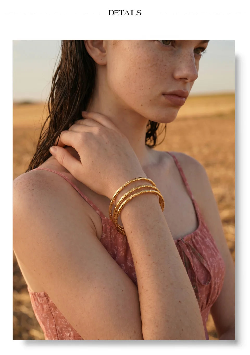 Geometric Layered Bracelet — Gold-Plated Stainless Steel · PS1635