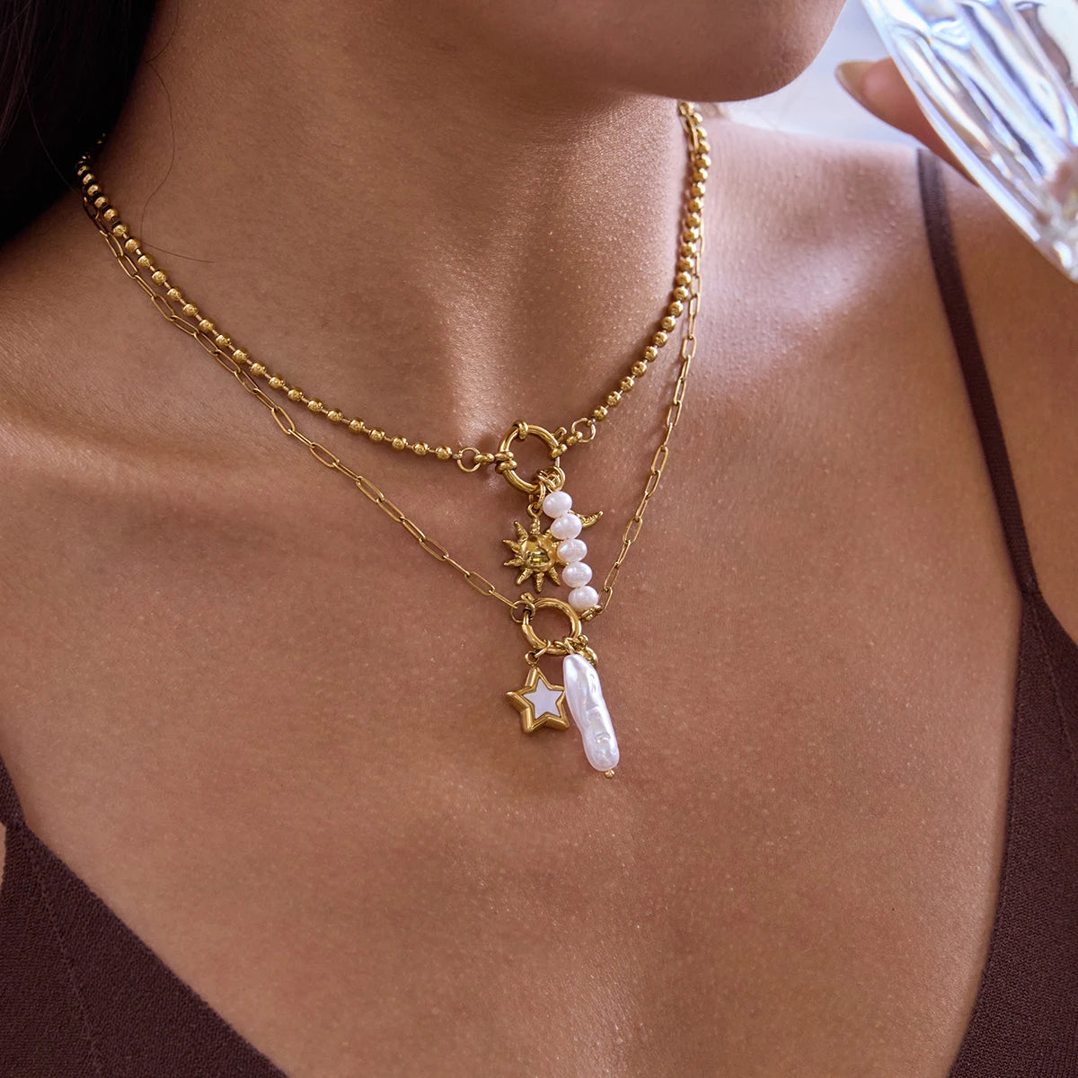 Heart Charm Necklace — Stainless Steel · PS146