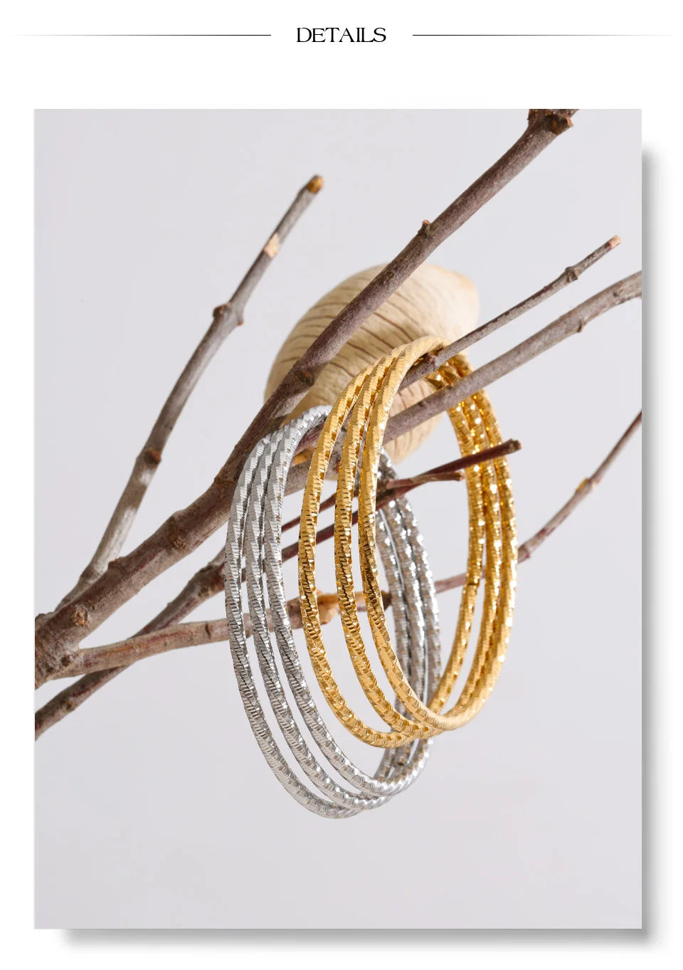 Geometric Layered Bracelet — Gold-Plated Stainless Steel · PS1635