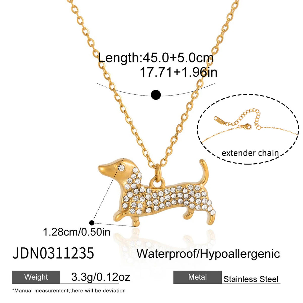 Pet Hug Pendant Necklace — Stainless Steel · PS338