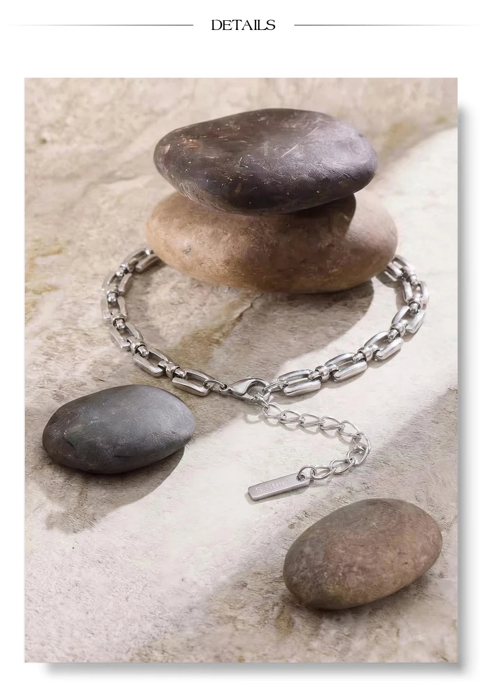 Geometric Chain Bracelet — Gold-Plated Stainless Steel · PS1629