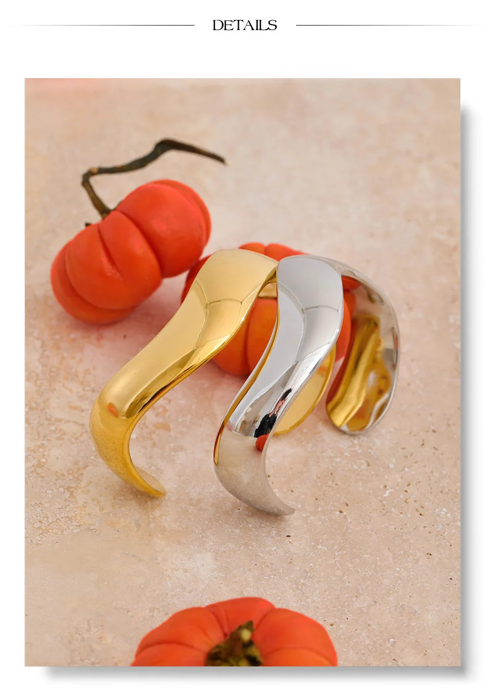 Minimalist Geometric Bracelet — Gold-Plated Stainless Steel · PS1688