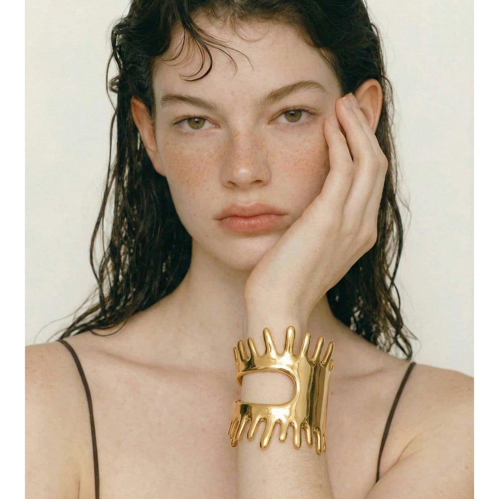 Geometric Bracelet — Gold-Plated Stainless Steel · PS962