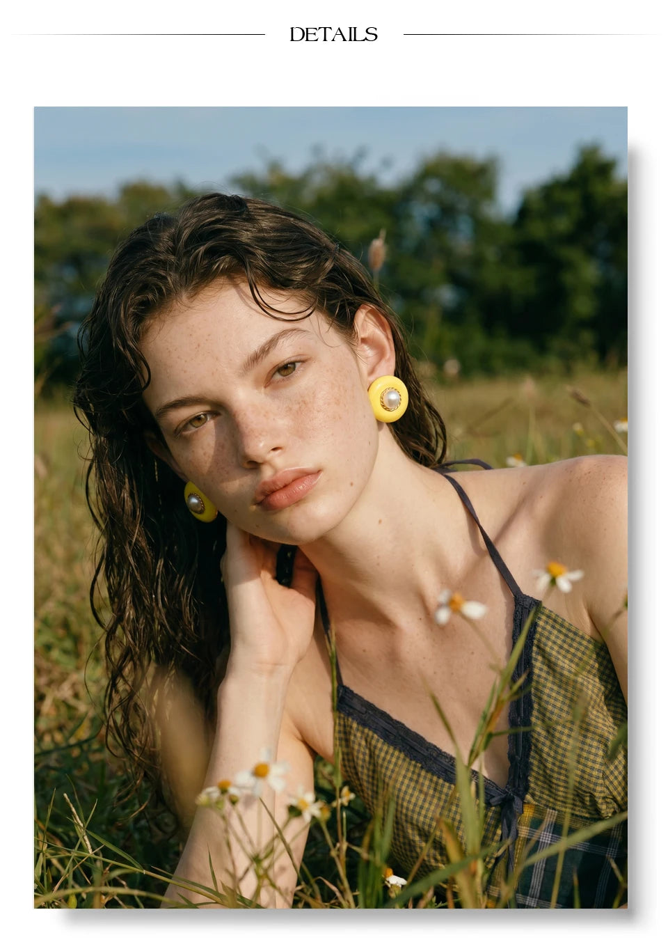 Pearl Enamel Multi-Color Earrings — Gold-Plated Stainless Steel with Pearl and Enamel · PS1521