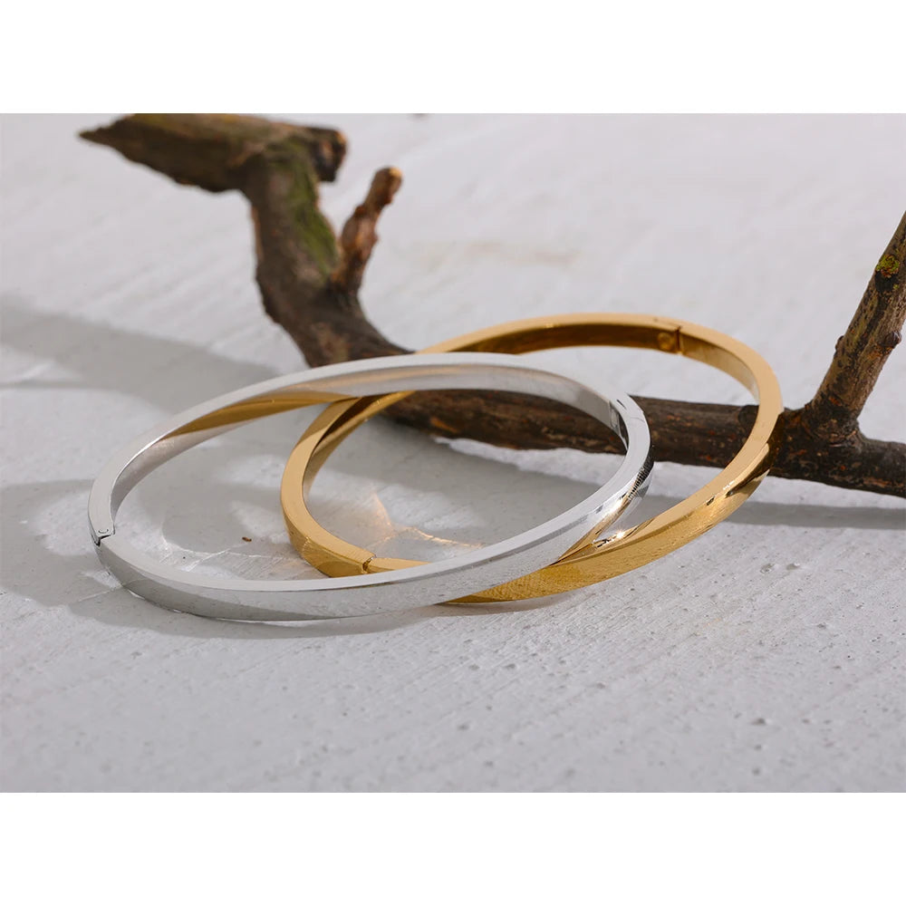 Geometric Bracelet — Gold-Plated 316L Stainless Steel · PS2202