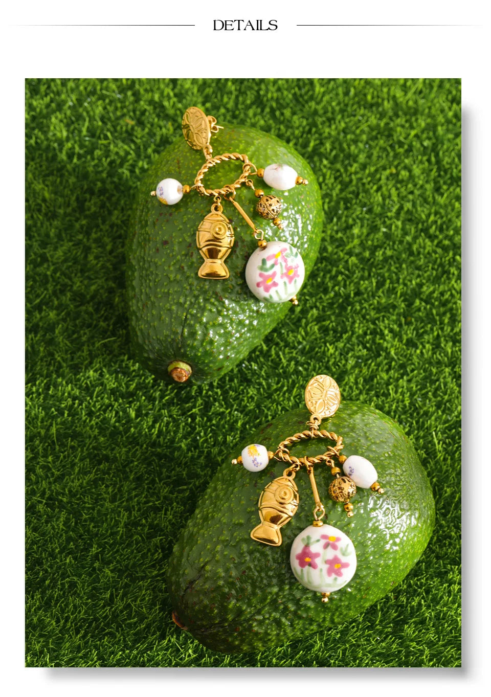 Flower Earrings — Gold-Plated Stainless Steel · PS1661