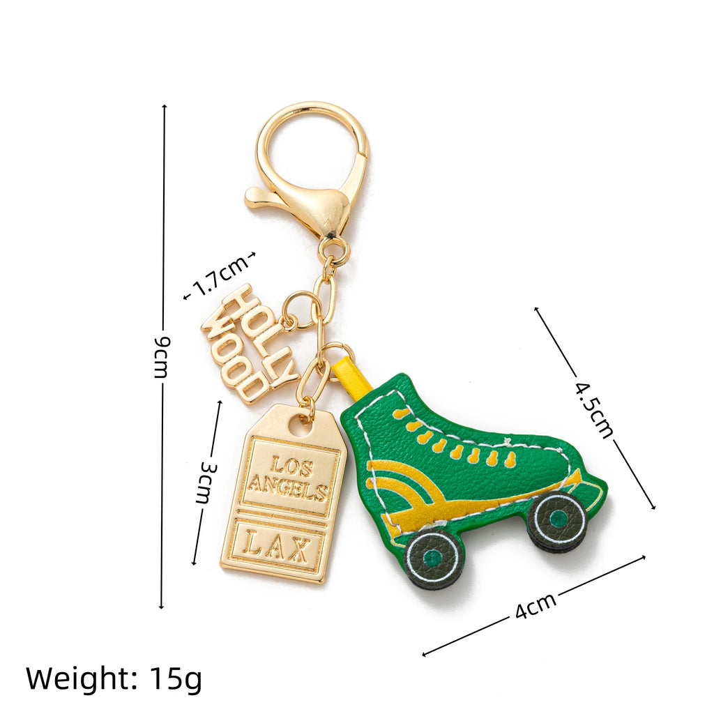 Colorful Bag Hanging Multi Element Keychain Skating Boots Umbrella Pearl Keychain for bags