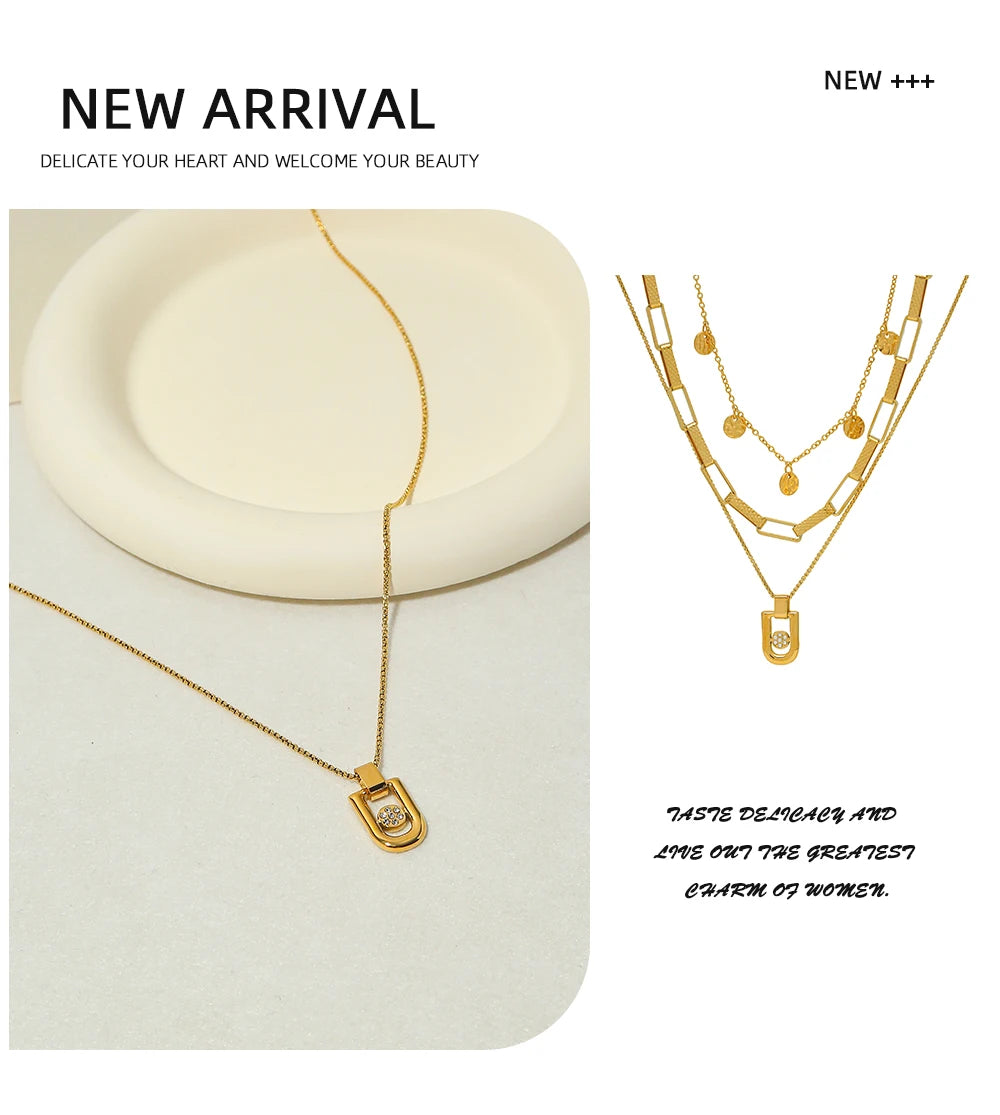 Vintage Pendant Necklace Charm Choker — 316L Stainless Steel · PS385