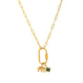 Stainless steel zircon constellation elephant necklace DIY pendant vacuum plated 18K gold jewelry in the furnace