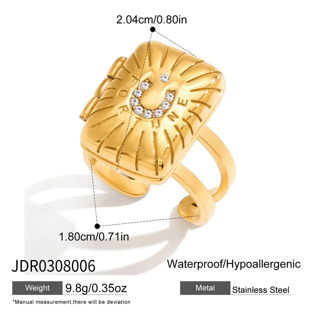Tarot Card Open Ring — Stainless Steel · PS348