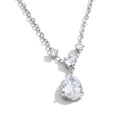 Cubic zirconia geometric necklace in gold-plated stainless steel with cubic zirconia.