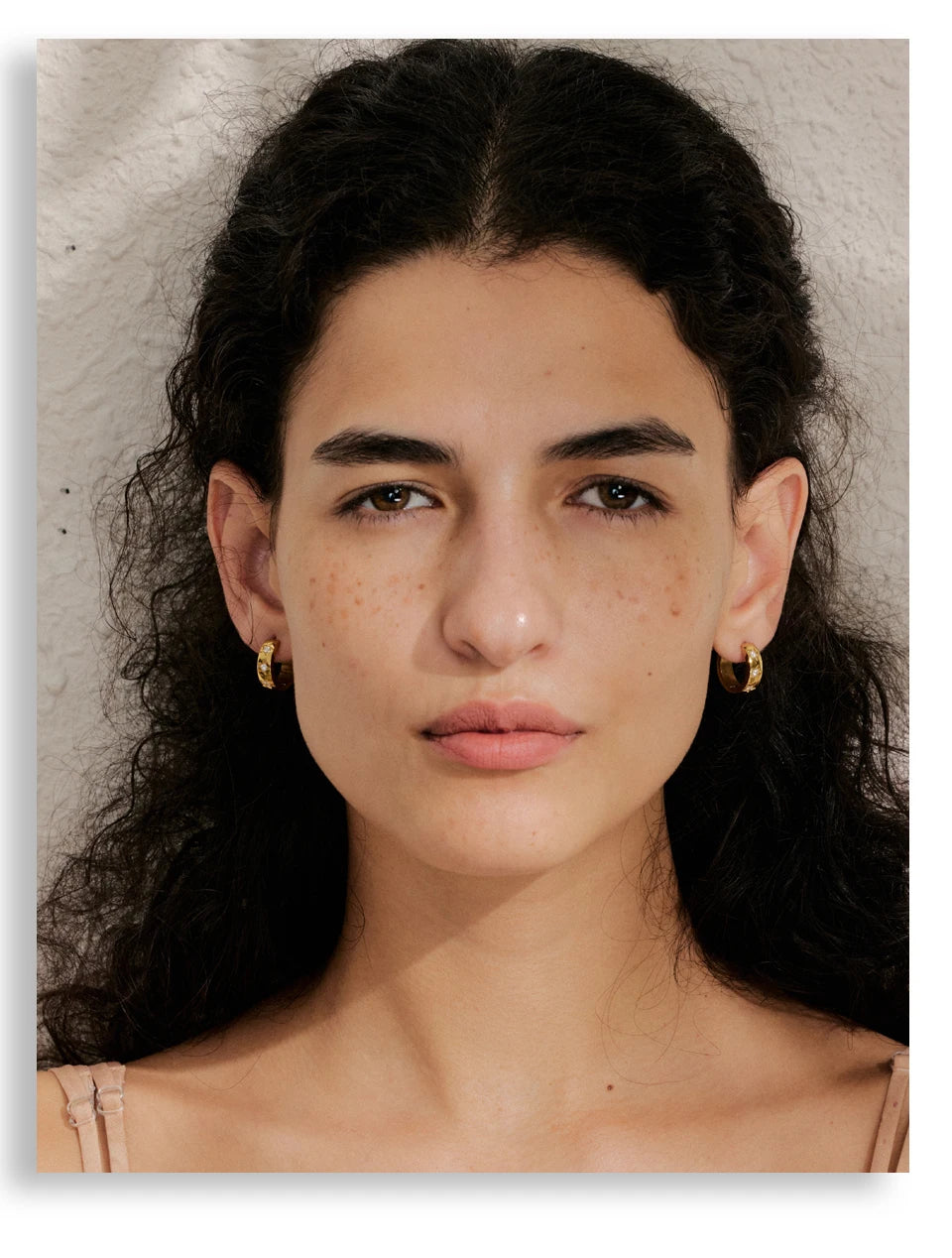 Cubic Zirconia Star Geometric Earrings — Gold-Plated Stainless Steel with Cubic Zirconia · PS1985