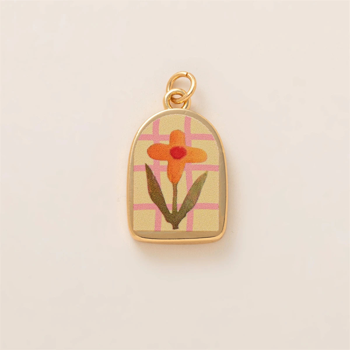 【DIY Pendant】Copper Floral Charm Pendant - PC006