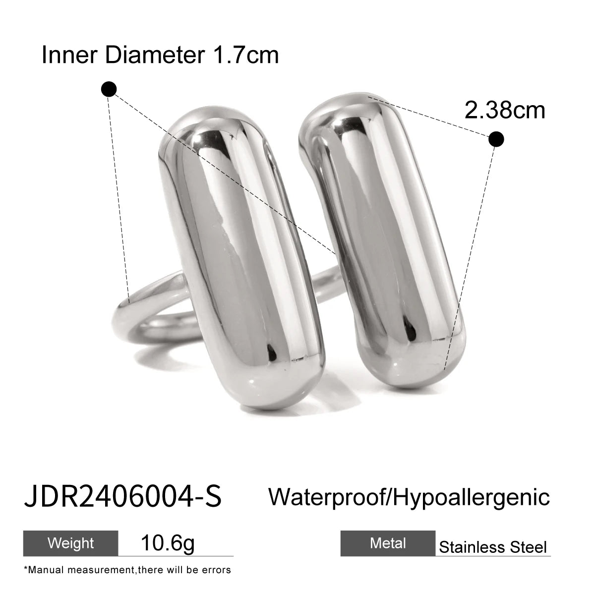Mixed Statement Ring Stack — Stainless Steel · PS264