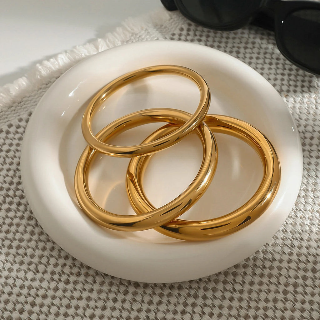 Chunky Bangle Bracelet — Stainless Steel · PS291