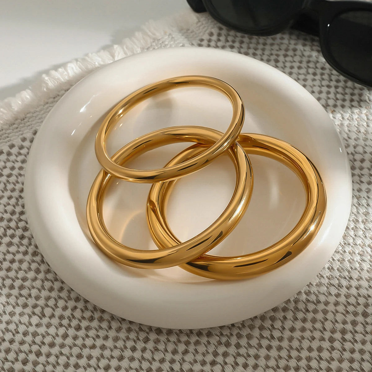 Chunky Bangle Bracelet — Stainless Steel · PS291