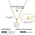 Heart Geometric Necklace — Stainless Steel · PS314
