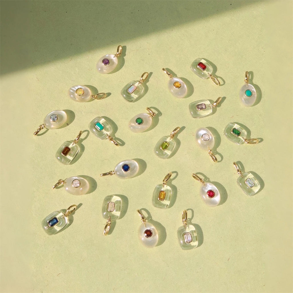 【DIY Pendant】Copper Birthstone Charm Pendant - PC008