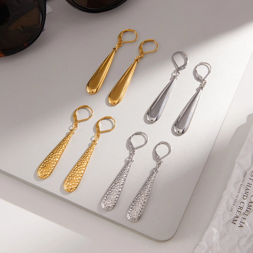 Long Chain Tassel Earrings — Stainless Steel · PS104