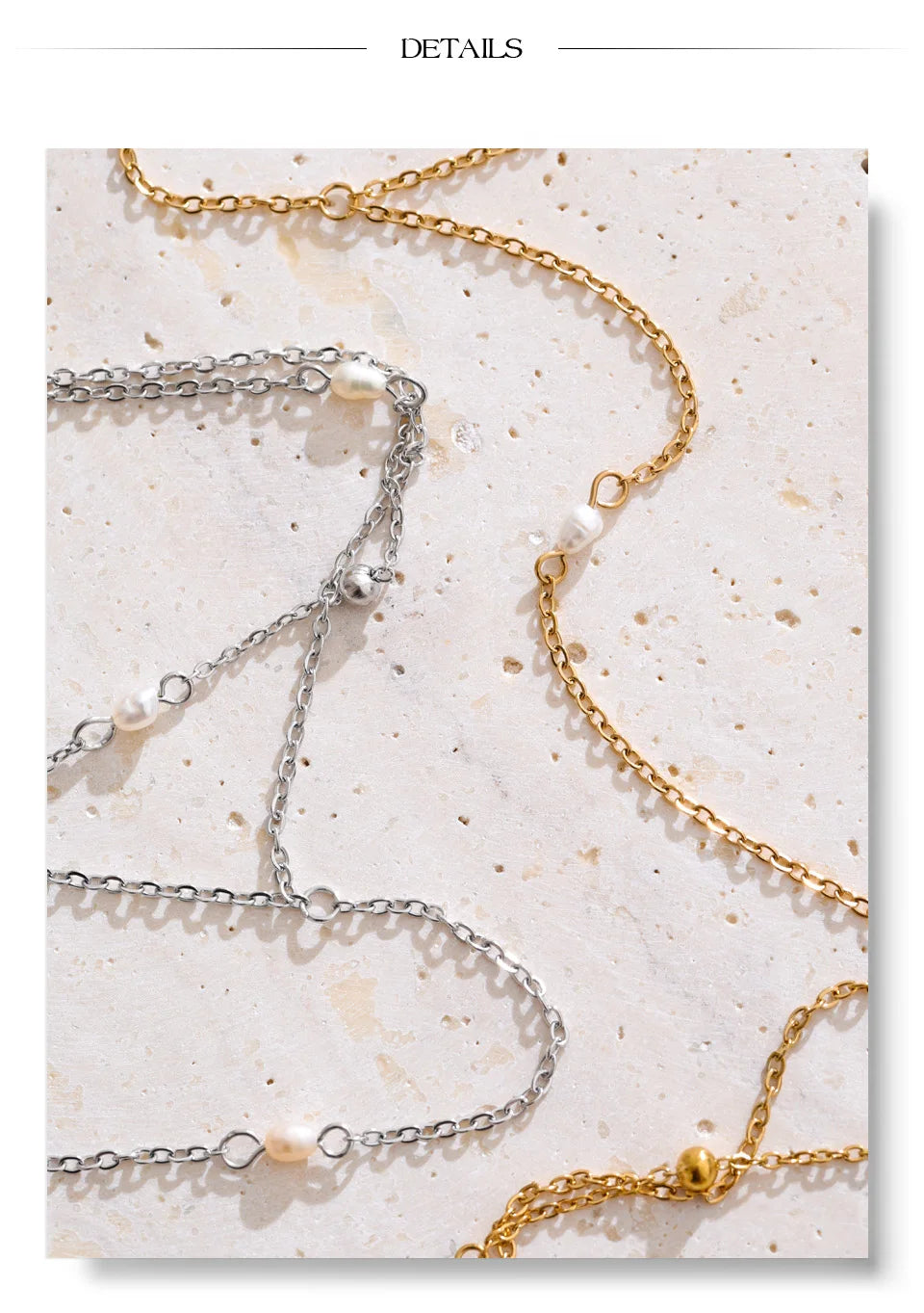 Cubic Zirconia Pearl Flower Bracelet — Gold-Plated Stainless Steel with Pearl and Cubic Zirconia · PS2173