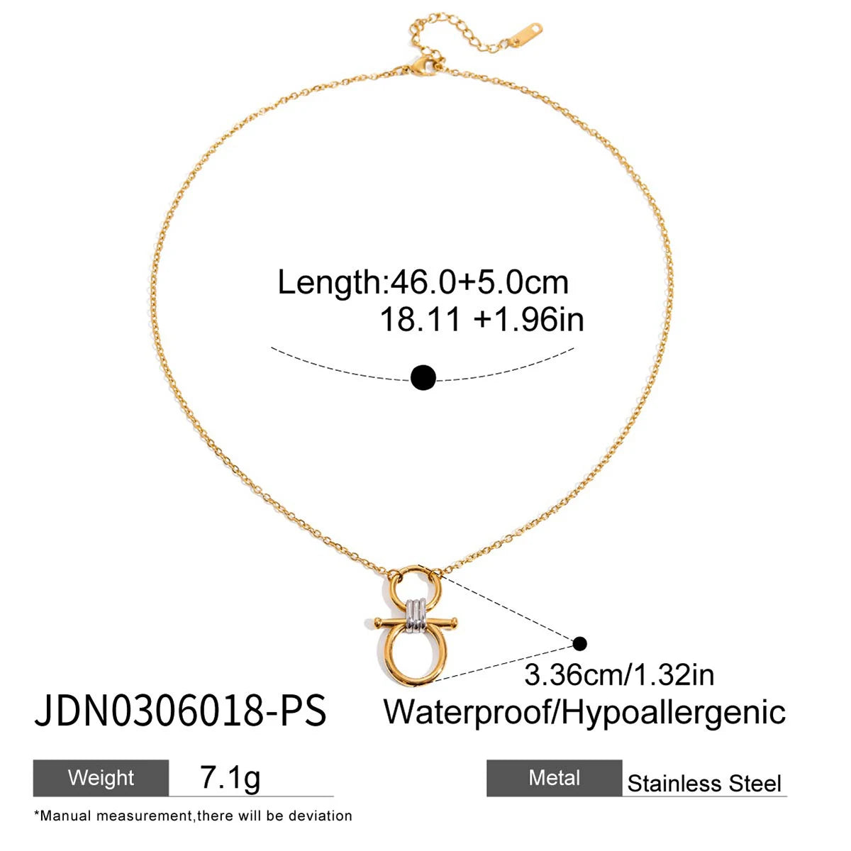 Equestrian Smooth Necklace — Stainless Steel · PS304