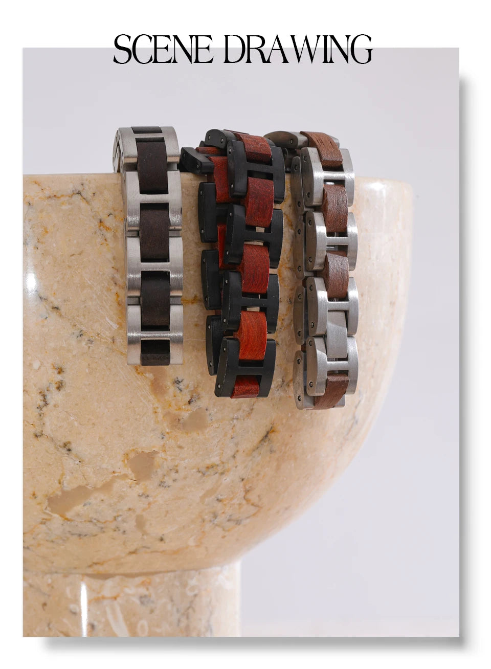 Vintage Geometric Chain Bracelet — Gold-Plated Stainless Steel · PS2204