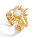 Sunburst Ring — Stainless Steel · PS129