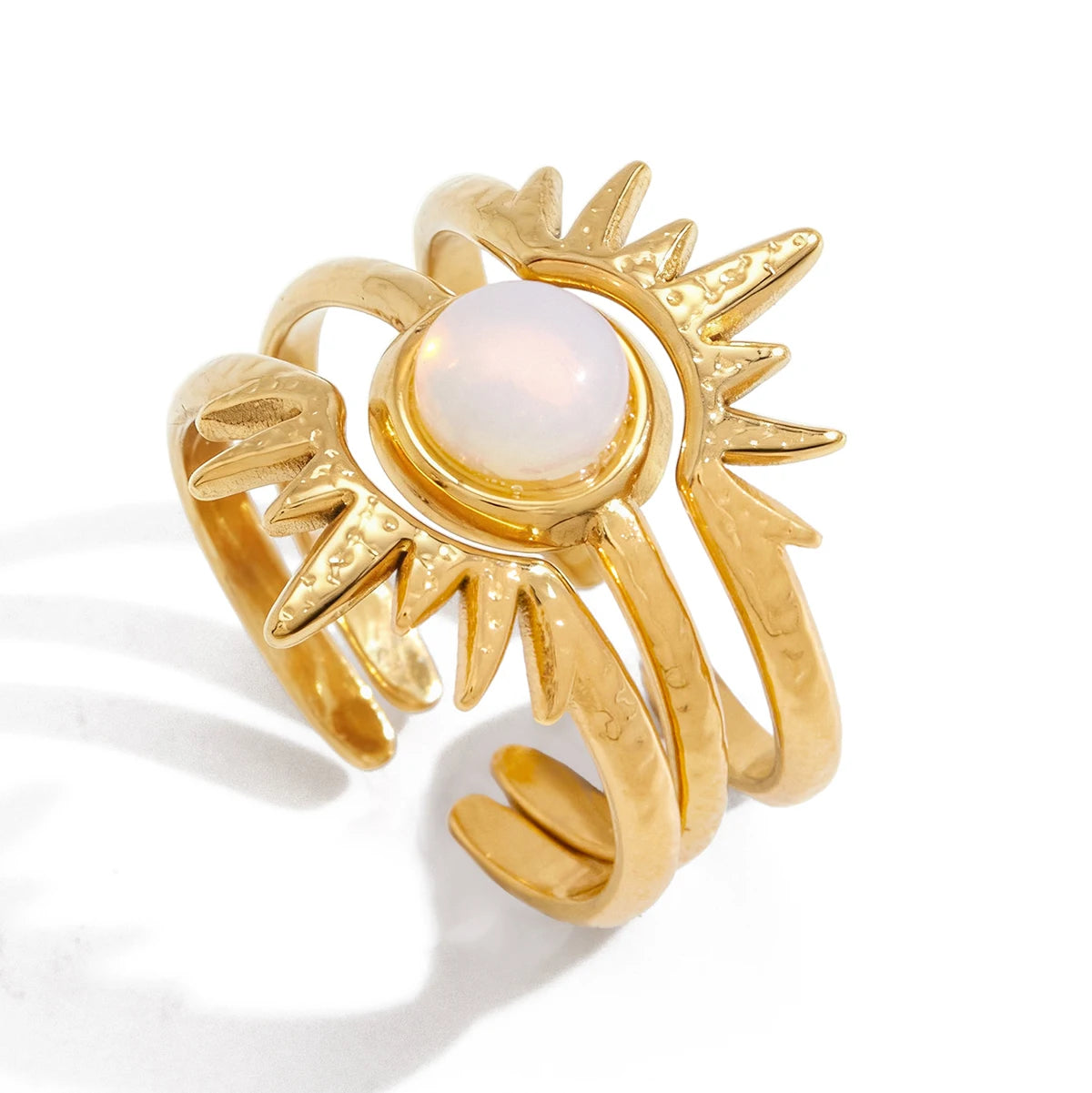 Sunburst Ring — Stainless Steel · PS129