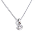 Cubic zirconia geometric necklace in gold-plated stainless steel with cubic zirconia.