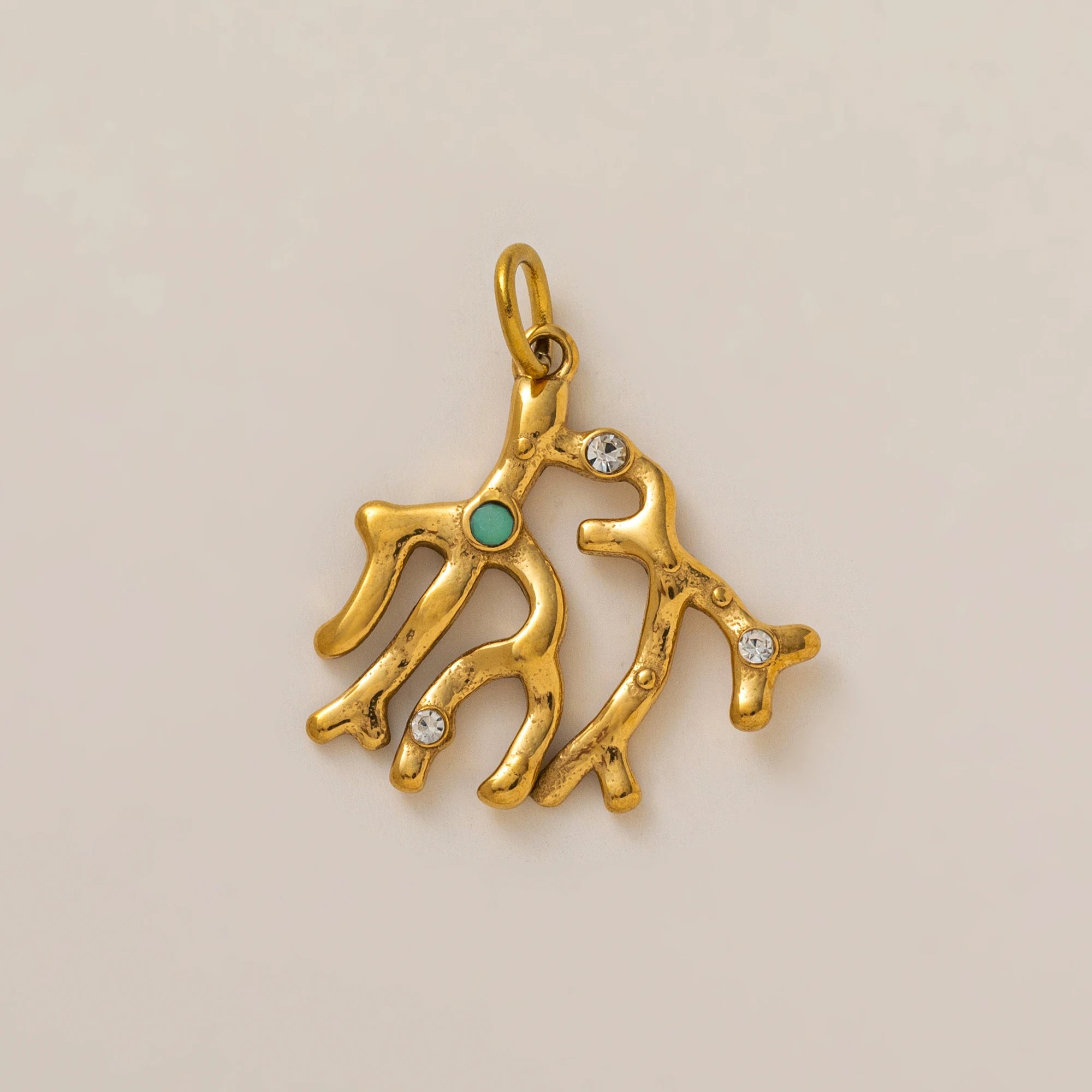 【DIY Pendant】18K Gold Plated Stainless Steel Charm Pendant - PS027