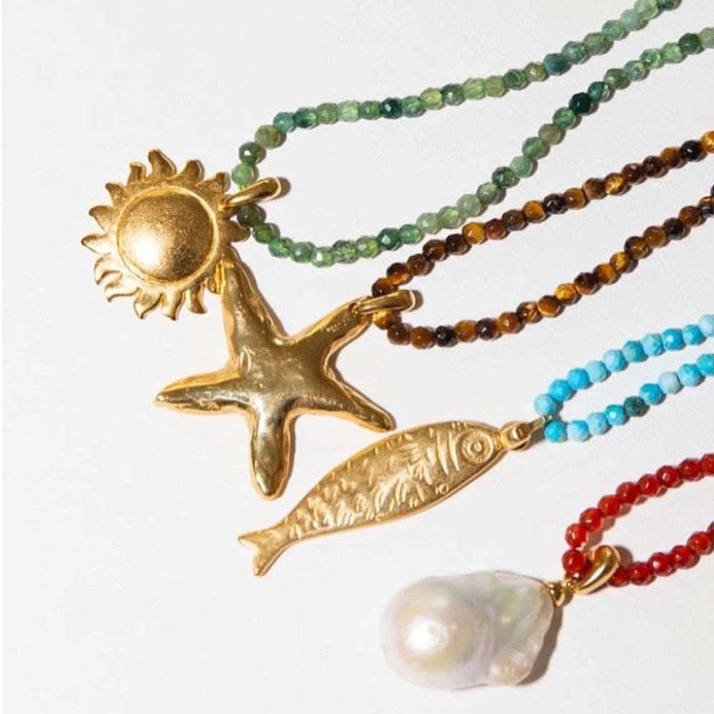Ocean Starfish Necklace — Stainless Steel · PS159
