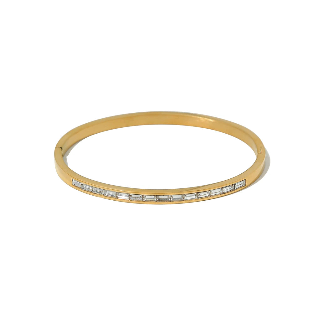 Zircon Crystal Bracelet — 316L Stainless Steel · PS462