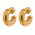 Geometric earrings in gold-plated stainless steel.