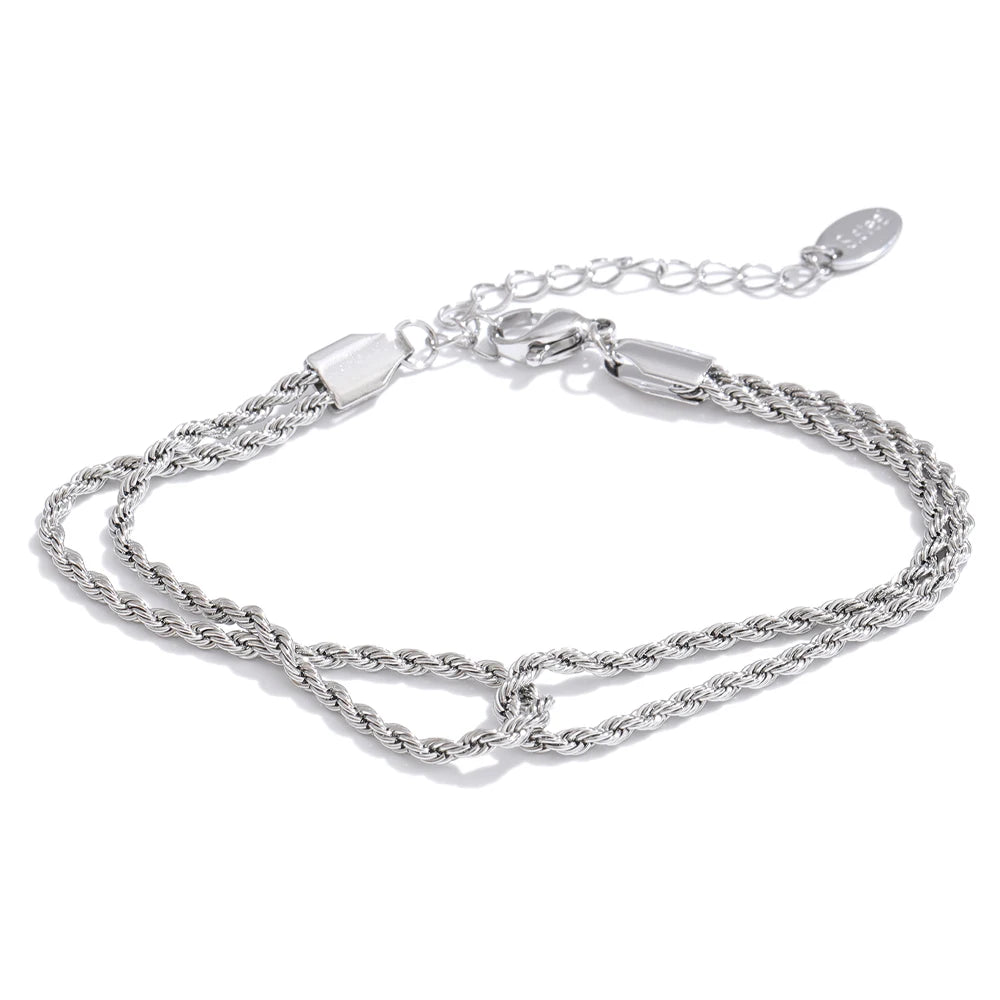 Geometric Chain Bracelet — Gold-Plated Stainless Steel · PS1027